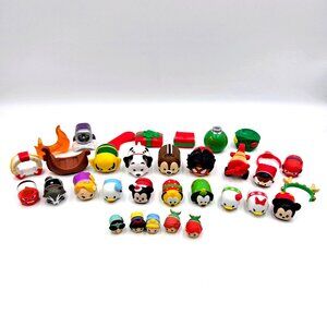 Disney Tsum Tsum Lot Princess Baymax Donald Duck Dalmatian Marcel Christmas Read